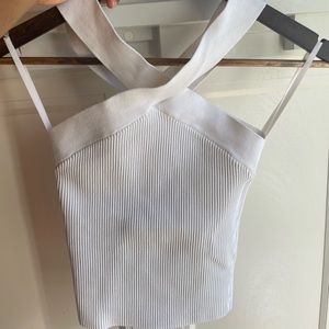 Aritzia Babaton Sculpt Knit Criss Cross Tank